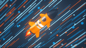 Rakete on the way orange - Standbild