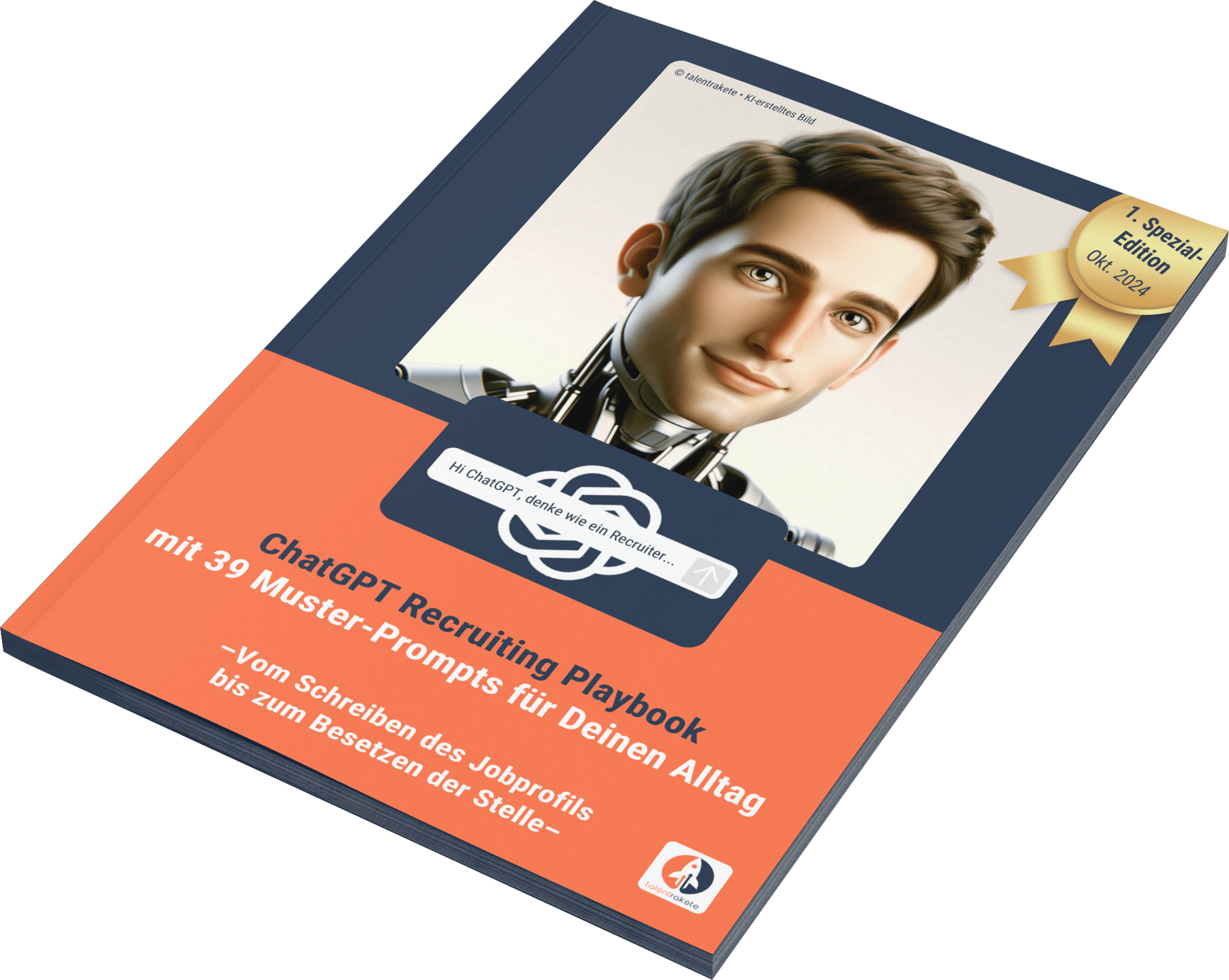 ChatGPT Recruiting Playbook • 1. Spezial-Edition • Cover • talentrakete GmbH